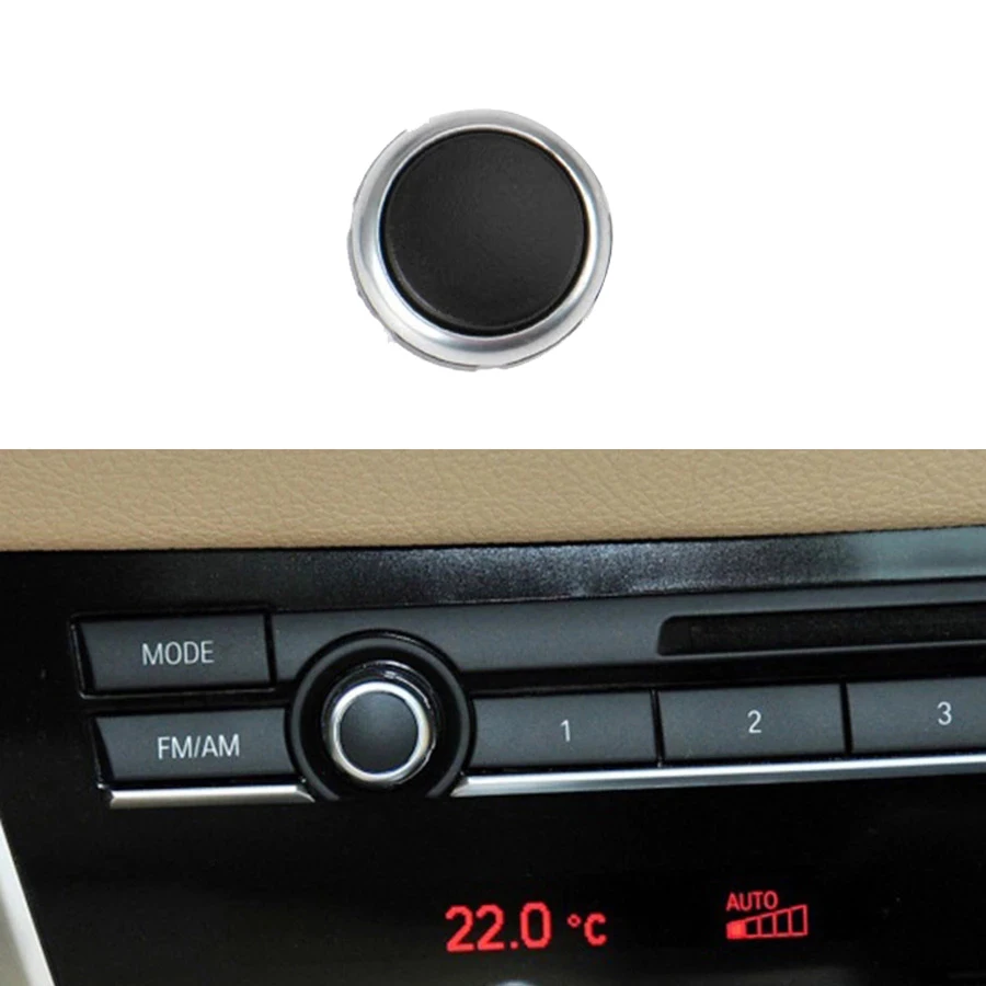 Кнопка переключения радио CD-машины для BMW 5 7 серии X5 X6 F02 F07 F10 F15 F16 64119350272 без иконки.