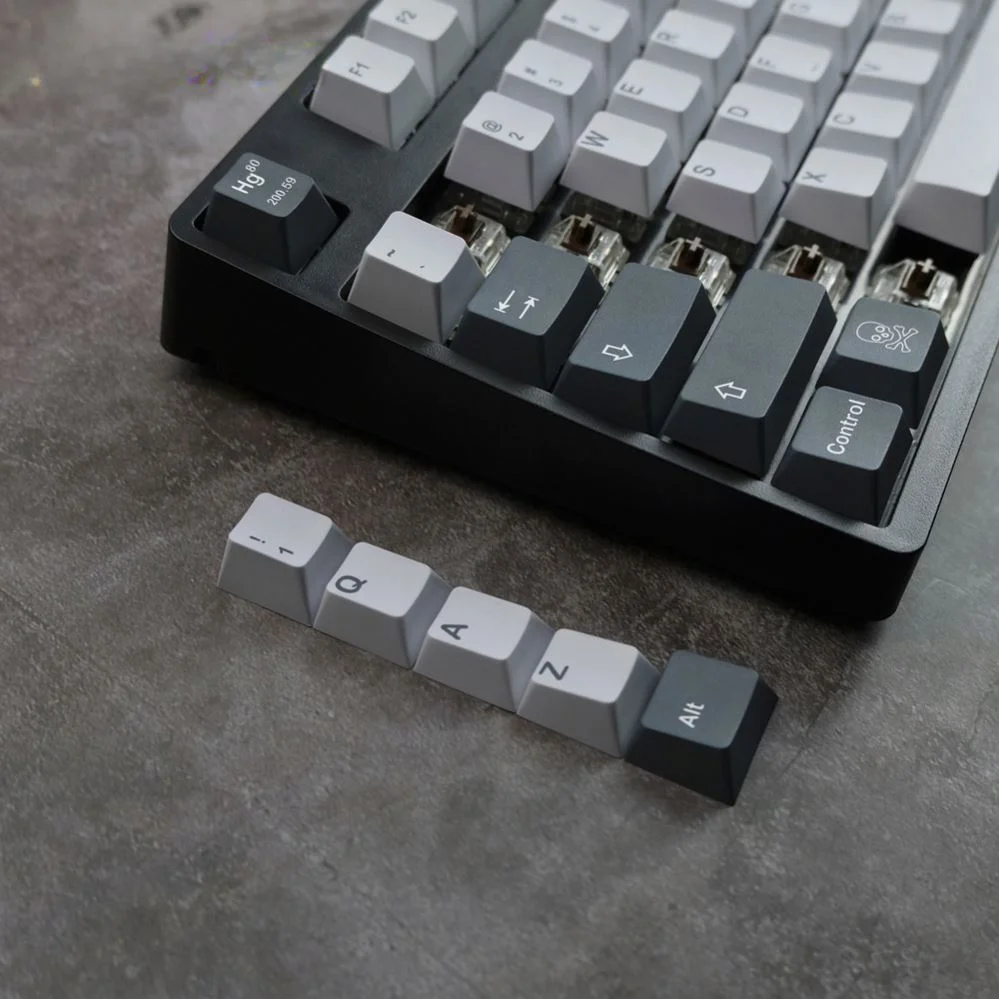 Фото Для GMK Mercury персонализированные колпачки клавиш с профилем вишни PBT 142 клавиши для механической клавиатуры 60% 68% Раскладка №3