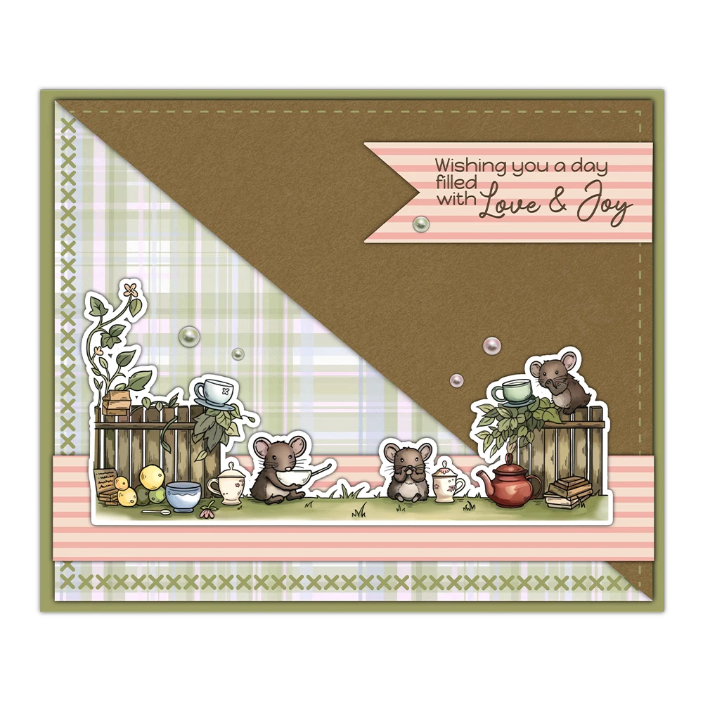 Милые Вырубные штампы в виде мыши саду Mangocraft прозрачные DIY принадлежности для