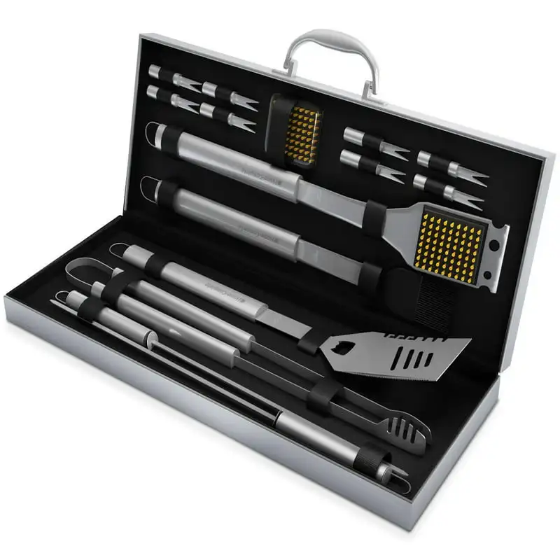 

pieces Stainless Steel BBQ Grill Tool Set By
