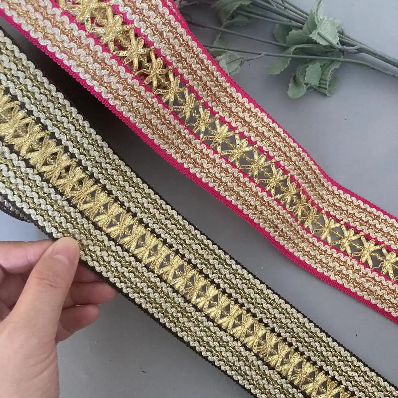 1 ярда 5 8 см лента с кружевной отделкой этническая одежда нить вышивка ткань