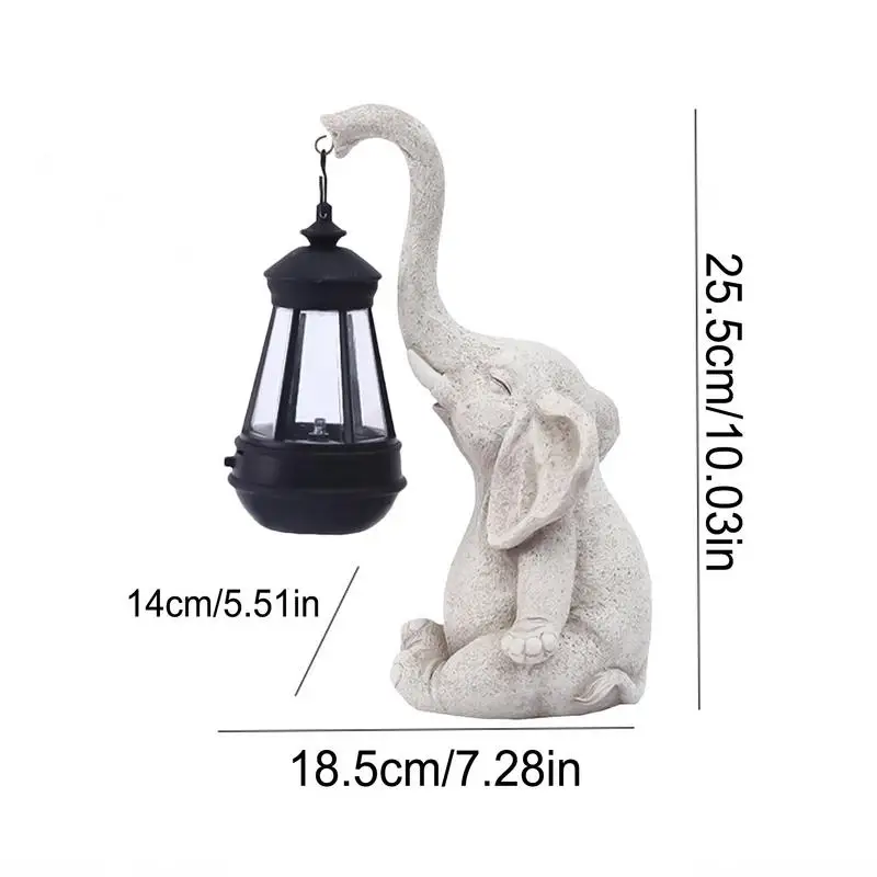 Статуя солнечного слона для декора сада фигурка садовый декор с солнечным