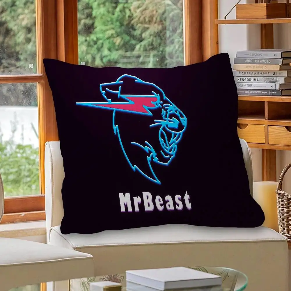 Фото Чехол для подушки Individual Creato Mr-B-Beast, чехол для автомобильной подушки, чехол для дивана, автомобиля, рождественский подарок, 40x40 см, 45x45 см №4