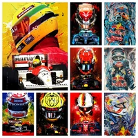 full square round drill f1 poster wall art diamond mosaic painting racing images cross stitch kits embroidery picture home decor