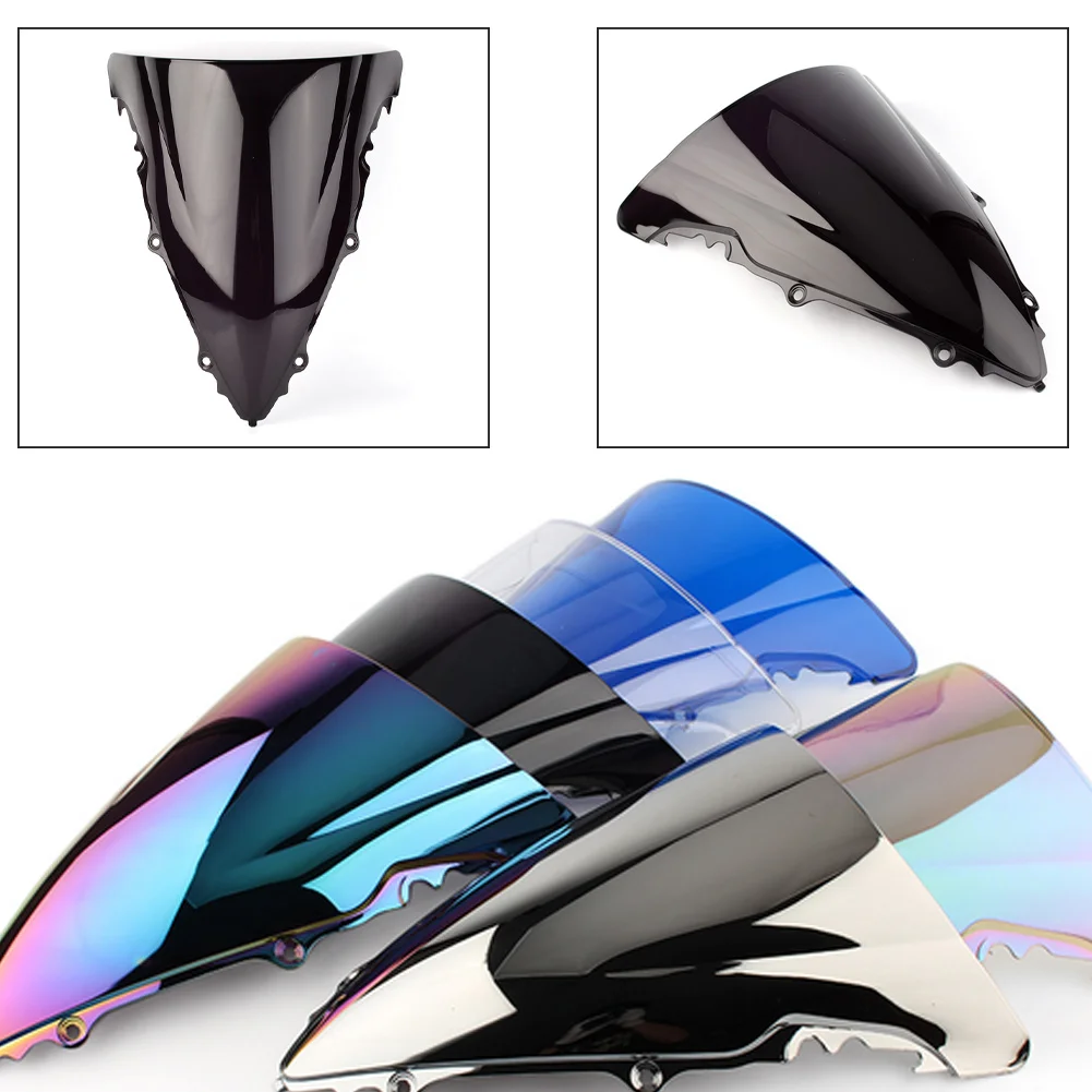 

Для Yamaha YZF-R6 YZF R6 YZFR6 2003 2004 2005, двойной пузырьковый дефлектор лобового стекла, аксессуары для лобового стекла