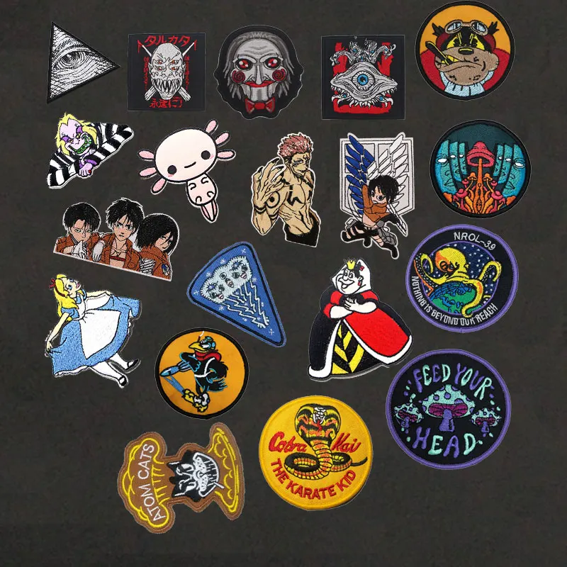 

Attack on Titan Patch Cartoon Patch UFO Cartoon Giant Survey Group Free Wing Iron on Anime DIY Patch Clothes Girls Boys Logo