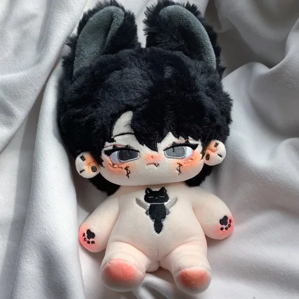 

Плюшевая хлопчатобумажная кукла 20 см без атрибутов, красивая кукла-Зверь, сменяющая уши одежду, подкульптура, плюшевая игрушка, косплей, подарок на день рождения