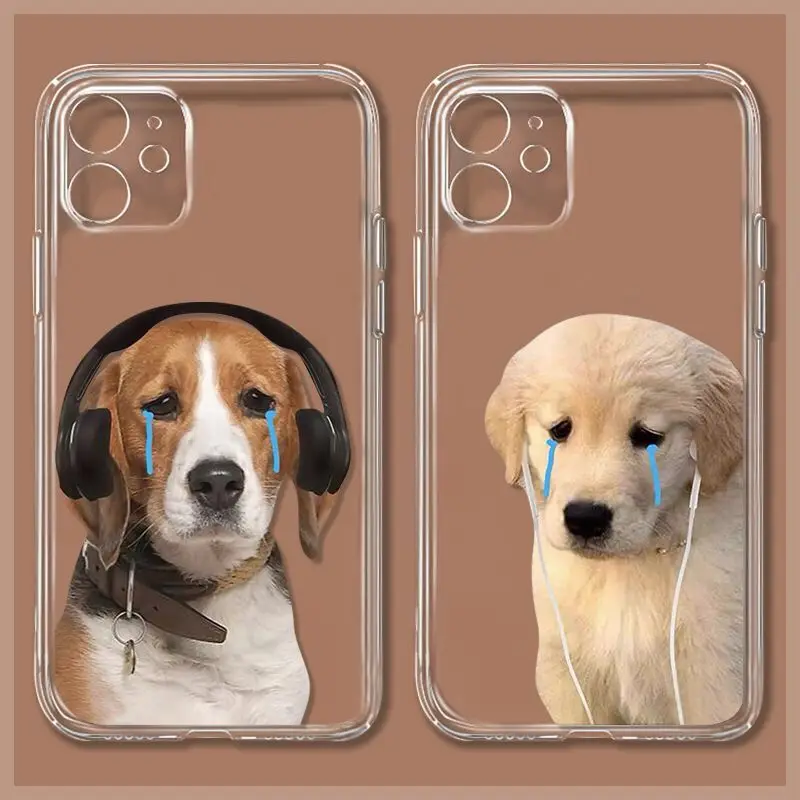 

Lovely dog phone case for iphone 14 pro max 13 mini 11 12 soft tpu cover bumper for iphone xr xs max x 7 8 plus se2020 se3 6s 6