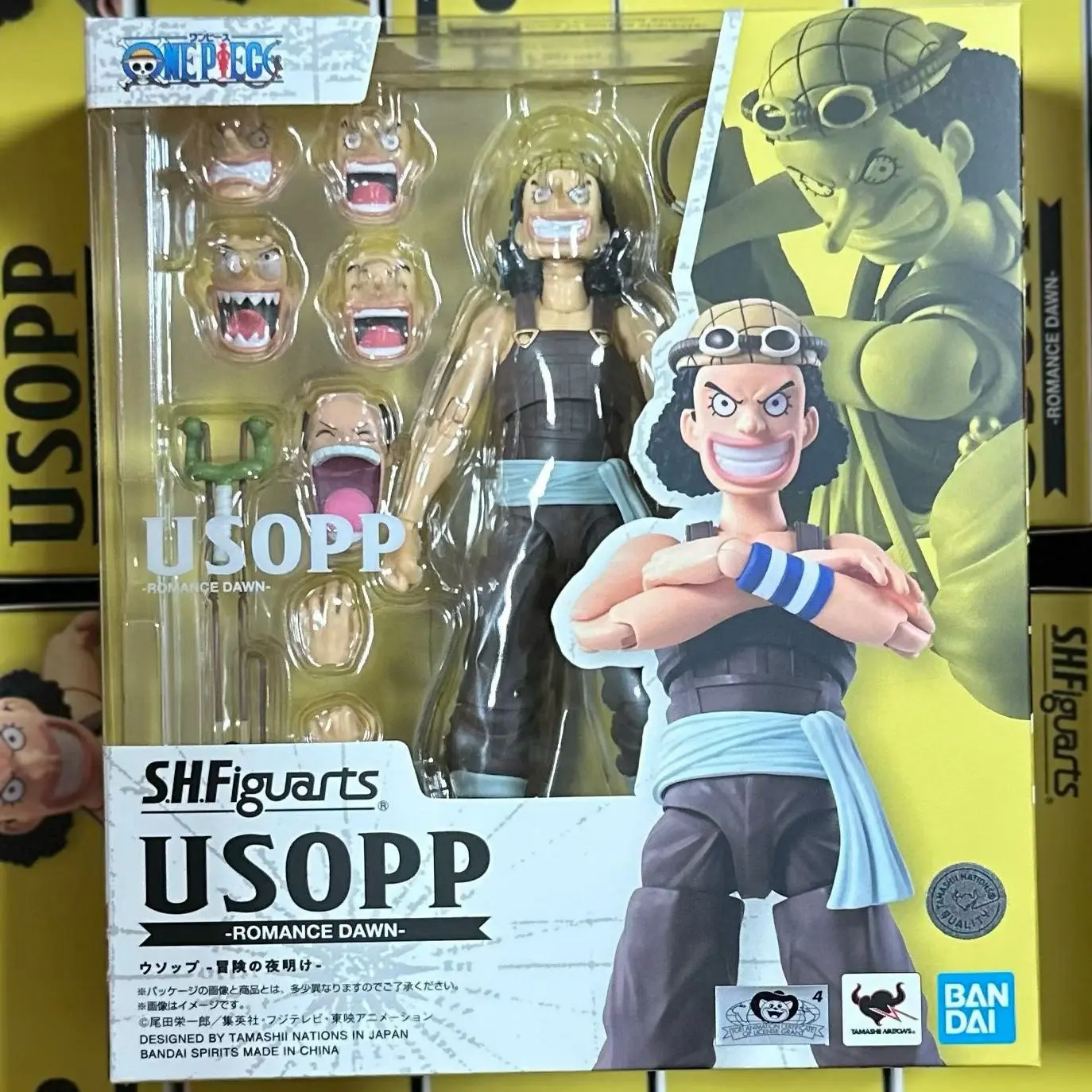 Фото 100% оригинальная фигурка Bandai, в наличии, SHF ONE PIECE Usopp USOPP Dawn's Adventure, подвижная фигурка, украшение для шасси, коллекционная. №2