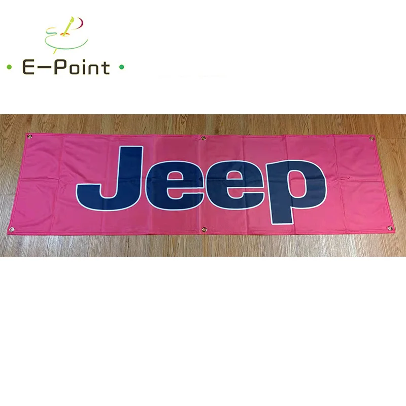 130GSM 150D Material JEEP Car Banner 1.5ft*5ft (45*150cm) Size for Home Flag Indoor Outdoor Decor yhx073