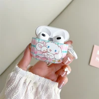 cute lattice big eared dog case for airpods 1 2 3 pro case cover bluetooth earbuds charging box protective cases for air pods