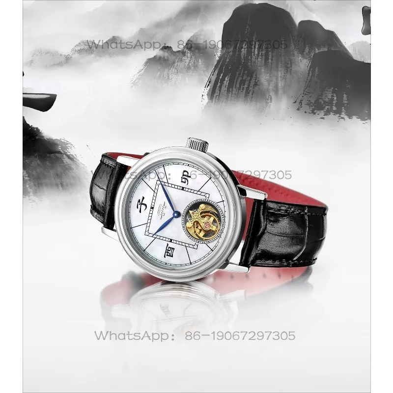 Фото Мужские механические часы Hanfeng Tourbillon с ручным заводом, золотые, футбольная тематика №4