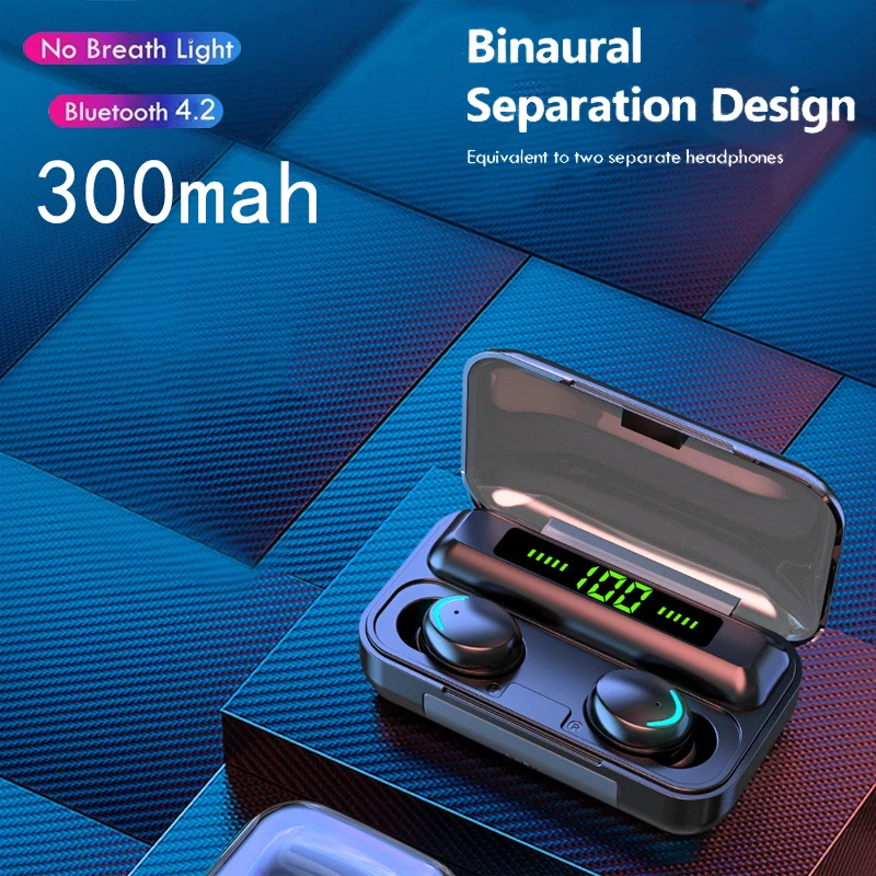 

Wireless TWS Earphones F9 Stereo Headphones Headsets Bluetooth Sport Touch Mini 2000mAh Charging Case With box Earbuds