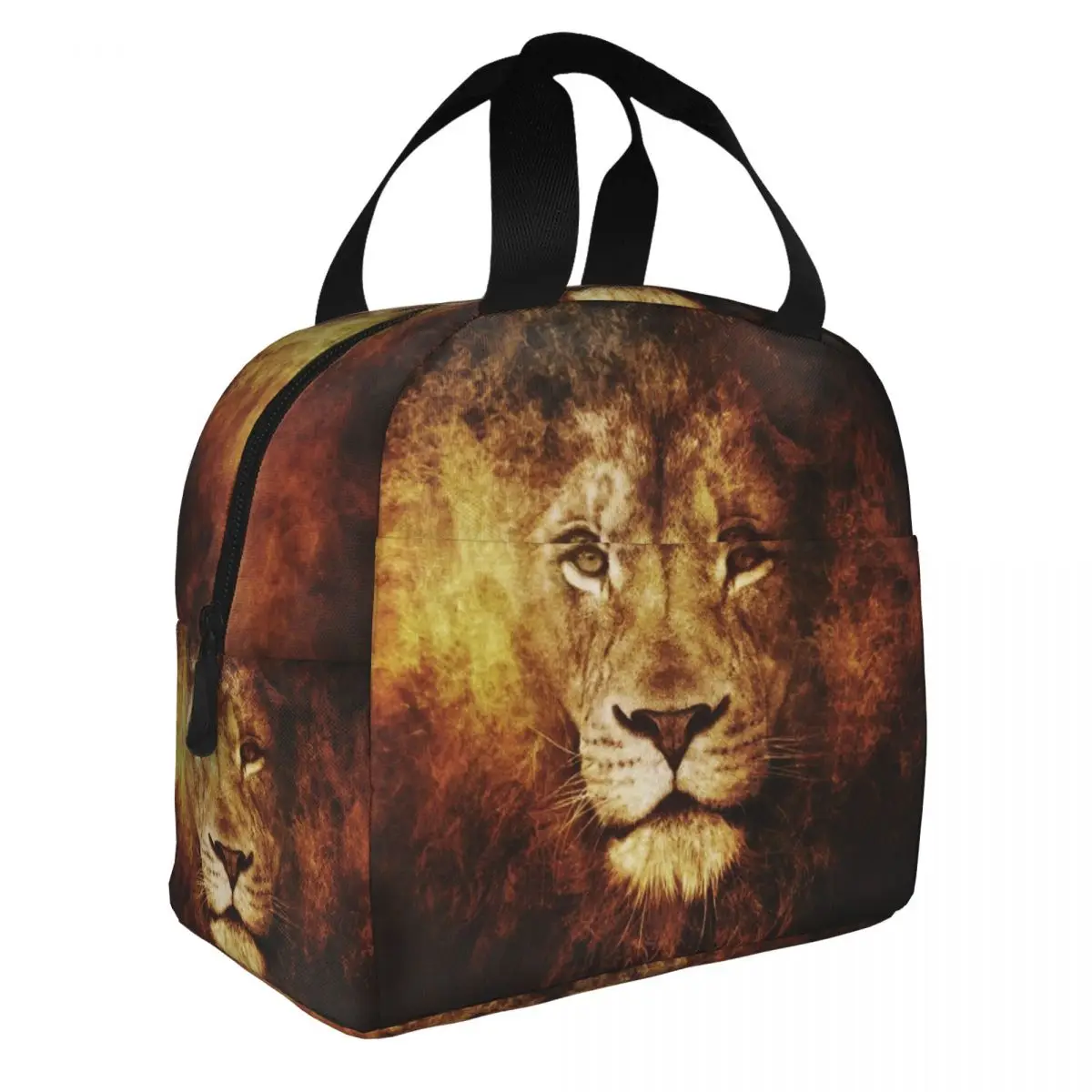 Cool Lion Lunch Bento Bags Portable Aluminum Foil thickened Thermal Insulation Oxford Cloth Lunch Bag for Women Men Boy