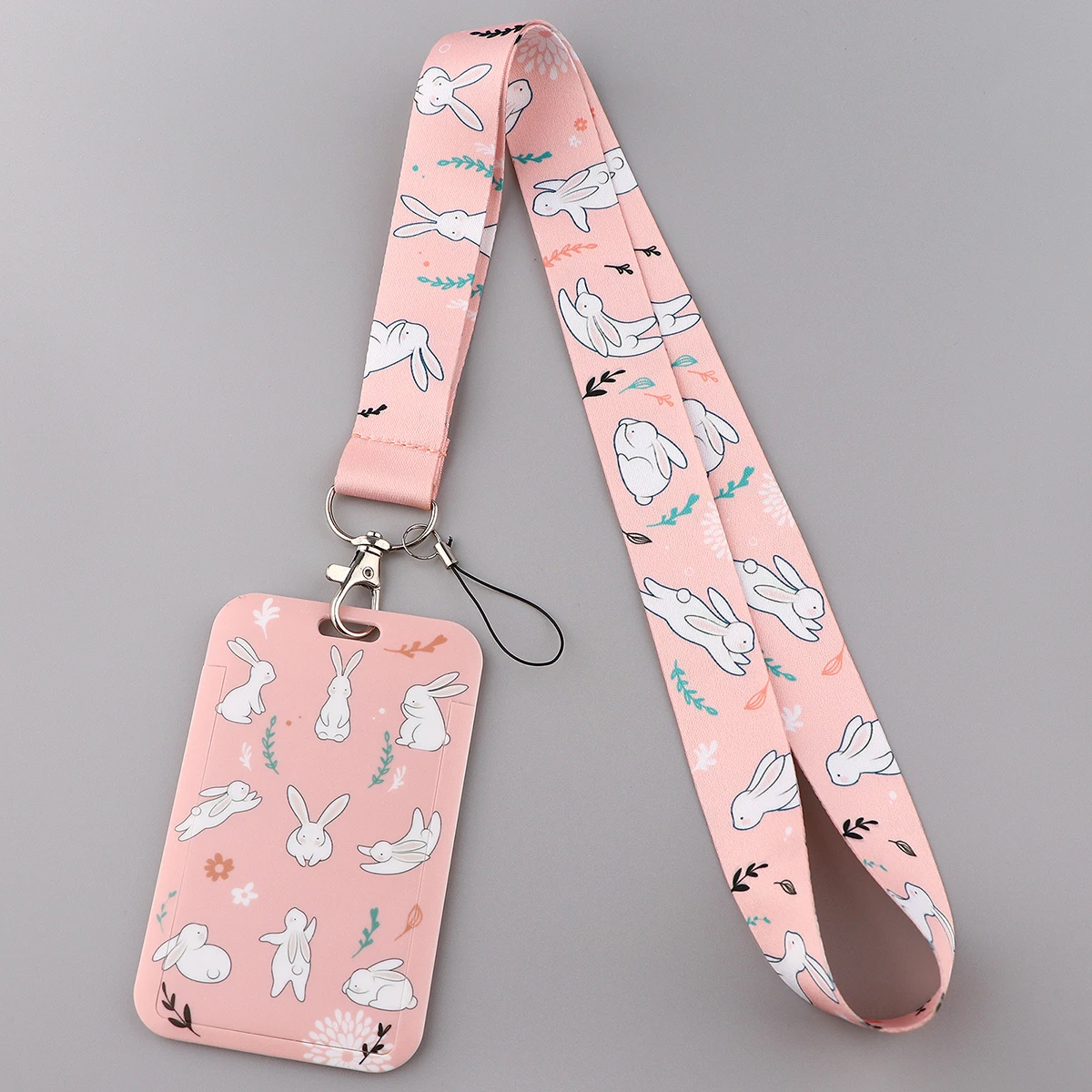 

Cute Rabbit Neck Strap Lanyards Keychain Badge Holder ID Credit Card Pass Hang Rope Lariat Lanyard for Keys Accessories Gifts