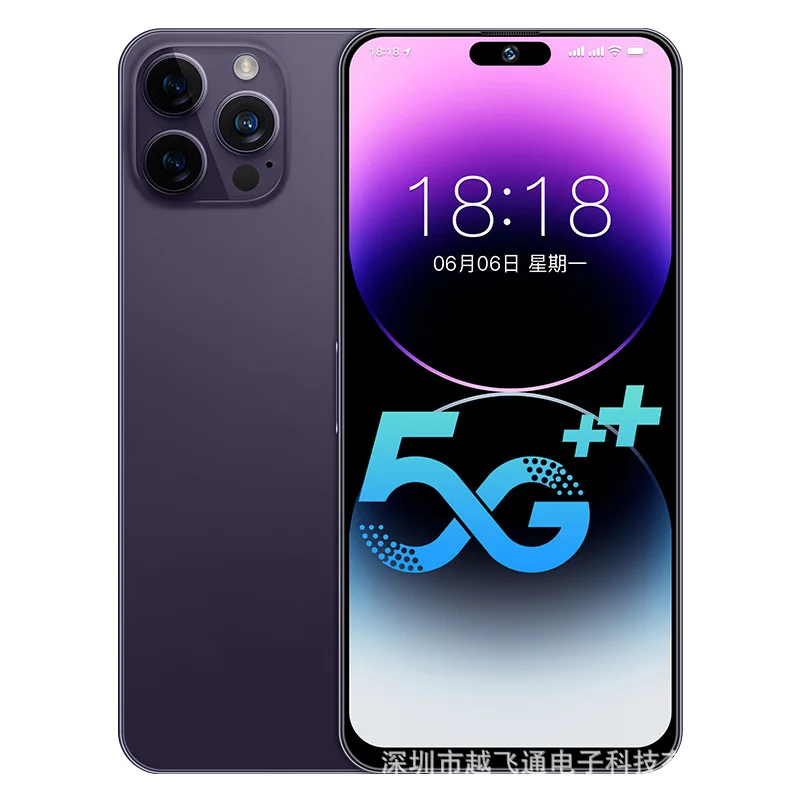 

Новый Интеллектуальный островный экран i14pro, Сетевая связь, игровая версия 12 + 512G, смартфон с распознаванием лица