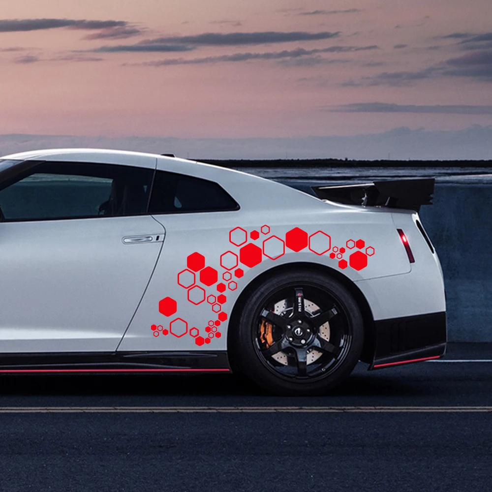 Креативные открытые сотовые наклейки виниловые комбинированные шестигранные