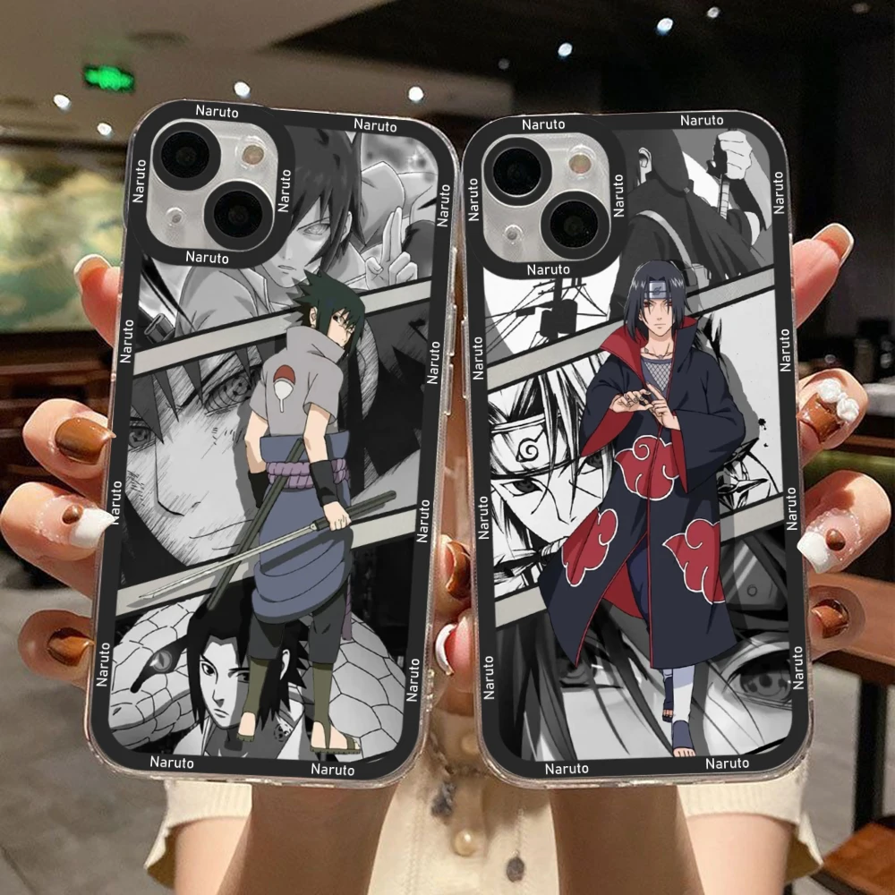 

Naruto Uchiha Sasuke Itachi Madara Phone Case For Xiaomi Redmi Note 12C 11 10 Pro Plus 10C 9A K40 K50 K60 4G 5G Transparent Capa