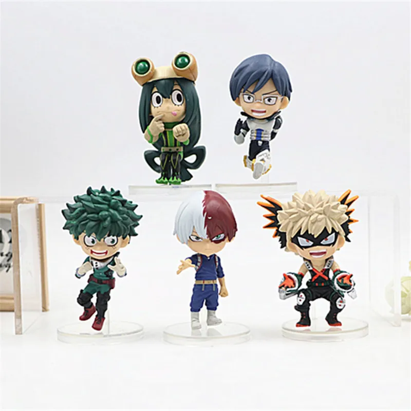 

5 шт./компл. экшн-фигурки героев моя геройская академия, ПВХ, Todoroki Shoto Smack Izuku Midoriya Shouto Boku, игрушки, подарки 7-8 см