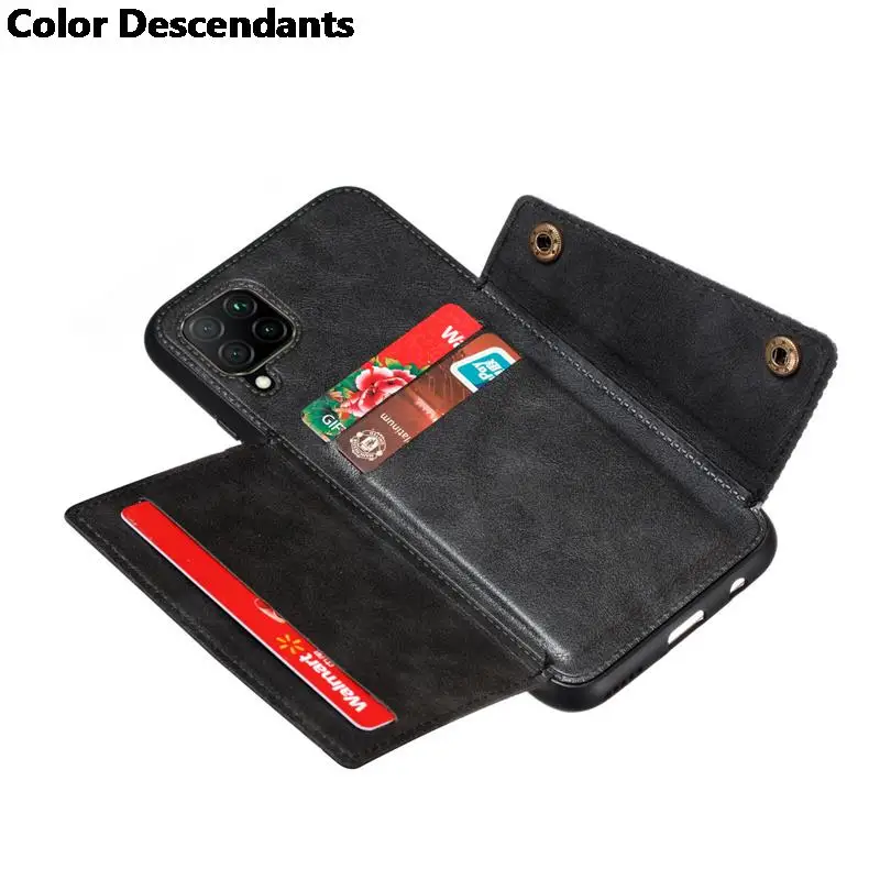 Чехол-Кошелек из искусственной кожи для Huawei P40 Lite автомобильный магнитный