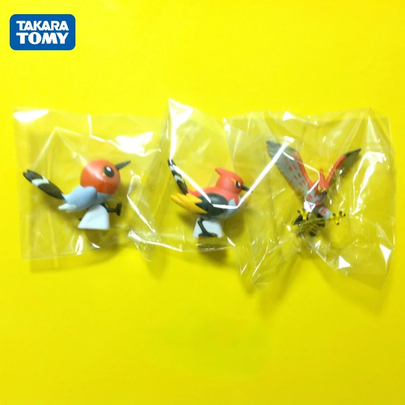 

TAKARA TOMY Genuine Pokemon MC Series Fletchinder Fletchling Delphox Limited Rare Action Figure Model Ornament Toys