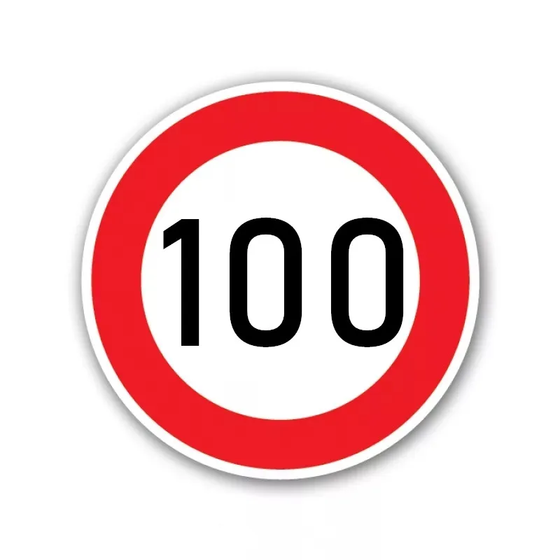 

A-0077# Speed Limit (100 KM), Ø 16 cm Self-adhesive Decal Car Sticker Waterproof Auto Decors