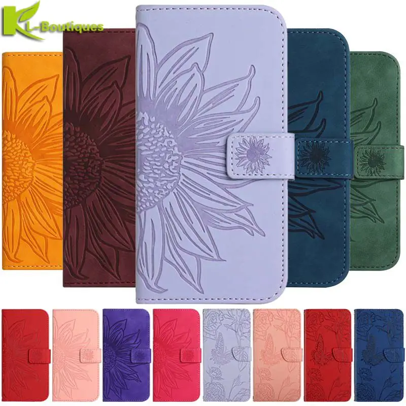 

For iPhone 14 Pro Max Case Emboss Flower Leather Flip Wallet Case For Coque iPhone 14Pro Max 14 Plus 14ProMax Phone Cover Fundas