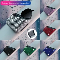 new diamond car storage bag paste storage packet glasses phone holder organizer box bling car accessories interior for women