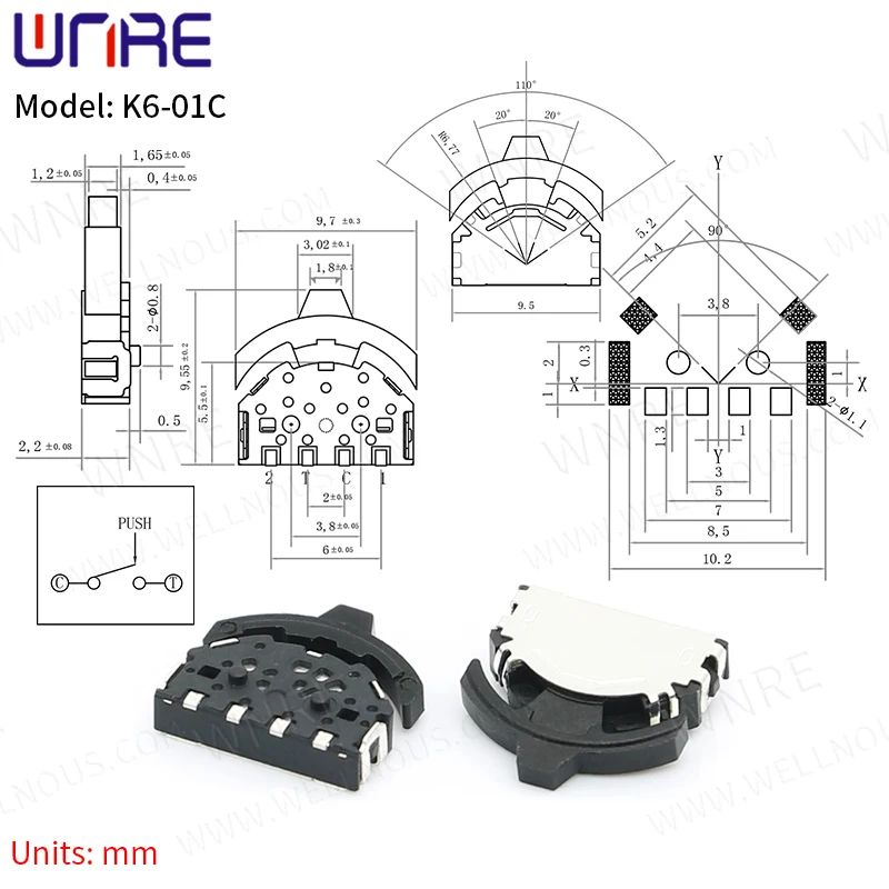 

Переключатель колес пластиковый 2/3/4/5/6 положений