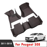 lhd for peugeot 508 2018 2017 2016 2015 2014 2013 2012 2011 car floor mats interior styling waterproof anti dirty leather rugs