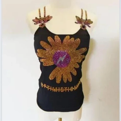 Женские топы с подкладкой и бабочками женские красными золотыми драгоценными