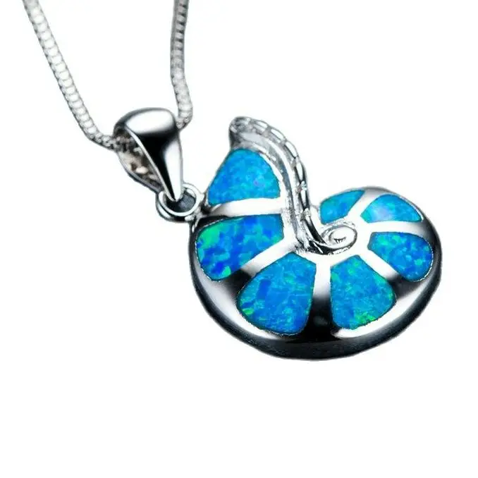 

JLP040 Pretty Snail Pendant Necklace Opal Fine Jewelry for Women Gifts