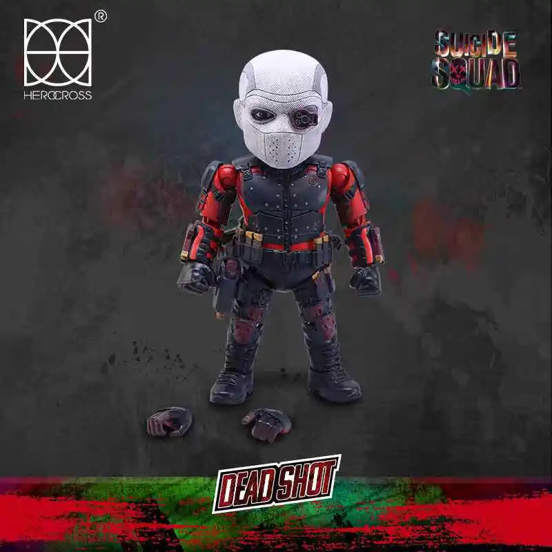 Фото Оригинальная коллекционная фигурка HEROCROSS Official DC Suicide Squad Deadshot, модель из ПВХ, игрушка, подарок на день рождения, в наличии №2