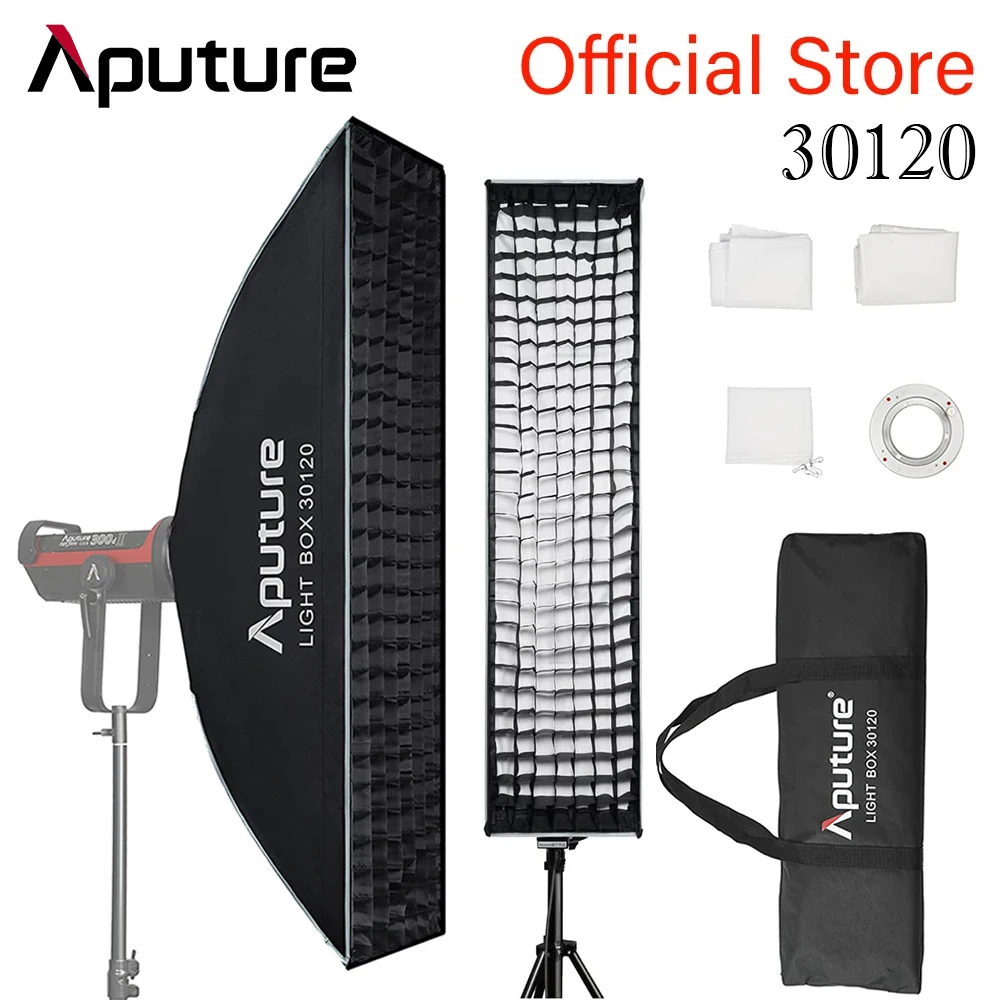 

Свет Aputure Box 30120 Square soфтbox Standard Bowens Mount для Aputure LS120dII 300dII 300x Amaran 60x/60d/100d/200d/100x/200x