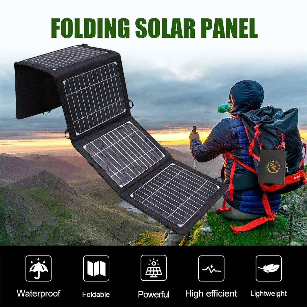 

14W Solar Charging Panel Phone Charger Power Bank Smartphone Plate