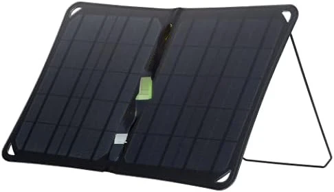 

20, Foldable Monocrystalline 20 Watt Solar Panel with 8mm + USB Port, Portable Solar Panel Charger. Lightweight 18-22V 20W Solar