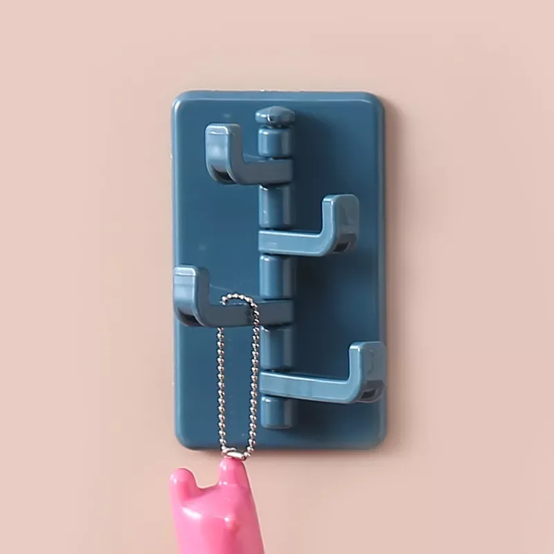 

Rotating Adhesive Hook Creative Nordic Bathroom Kitchen Wall Hole-Free Hanger Key Bag Hook Home Kitchen Accessories Organizer