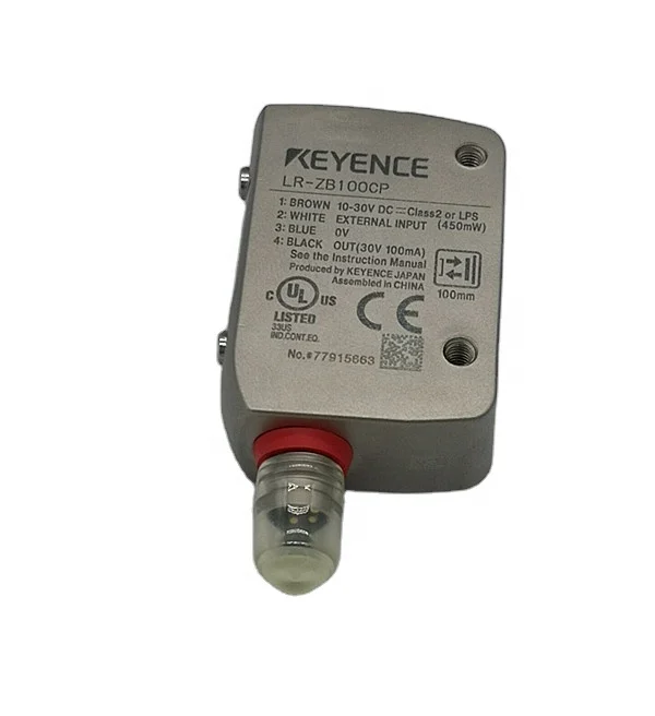 

KEYENCE LR-ZB100CP Self-contained CMOS Laser Sensor Rectangular w/ M8 connector Type, 100 mm New original