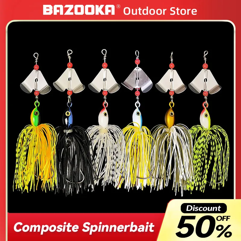 

Bazooka Wire Bait Fishing Lure Spinnerbait Set Spinner Metal Hook Spoon Wobblers Artificial Pike Bass Sequins Ice Tackle