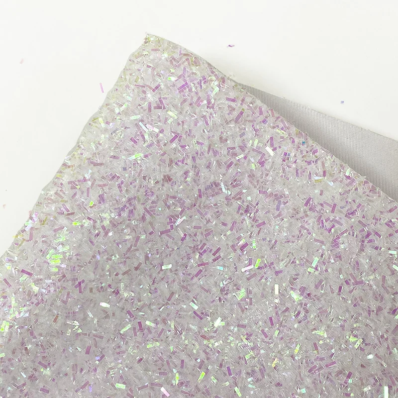 

XHT Tinsel Sequin Shiny Light Colors Glitter Faux Leather Fabric Sheet for Christmas/DIY Accessories/Decorative