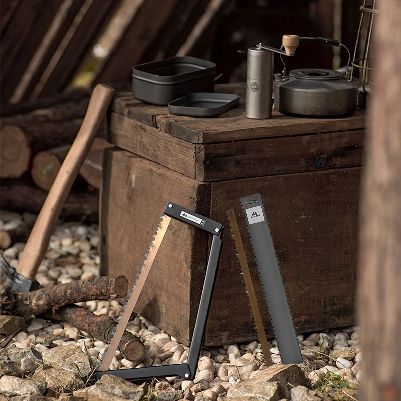 

Folding Saw Folding Bow Saw With Leather Sheath Portable Garden Bucksaw Carpentry Woodworking Gardening Outdoor Tool