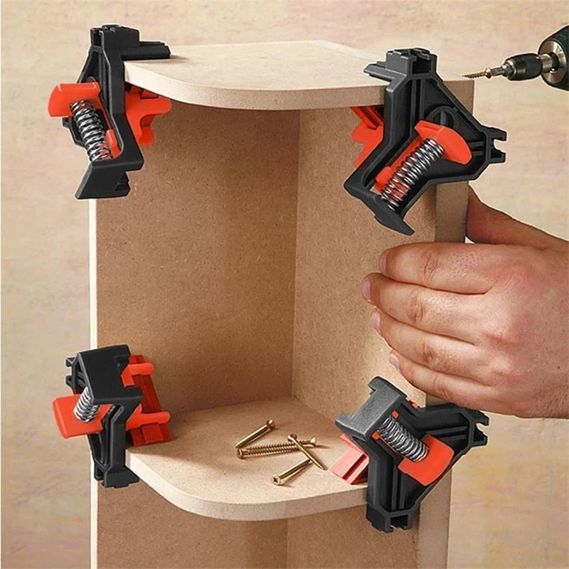 

Wood Angle Clamp 60/90/120 Degree Woodworking Frame Angle Bracket For Tapered T-Joint Board Woodworking Tools 4 Pieces