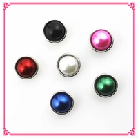 new arrival 50 pcslot mix random color 12mm pearl snap buttons ginger for 12mm button bracelets crafts garment bracelets