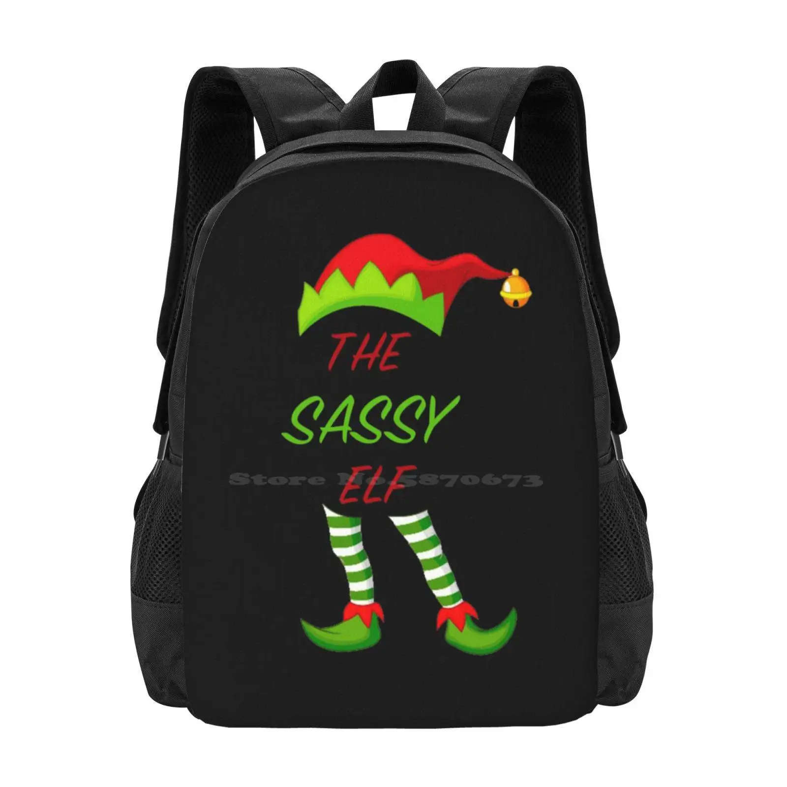 

The Sassy Elf Funny Christmas Gift Hot Sale Backpack Fashion Bags Elf Costume Funny Elf Christmas Funny Christmas Christmas Elf