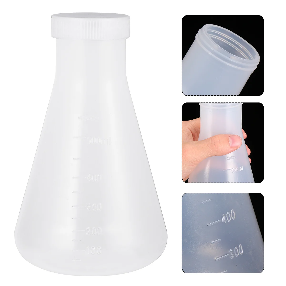 

Flask Conical Plastic Erlenmeyer Science Flasks Laboratory Chemistry Beaker Experiment Polypropylene Set Beakers Measuring Mouth