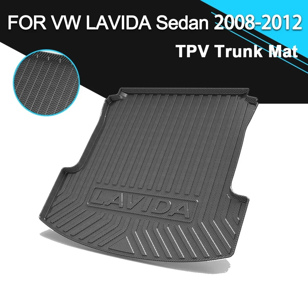 Коврик для багажника автомобиля водонепроницаемый Нескользящий Резиновый