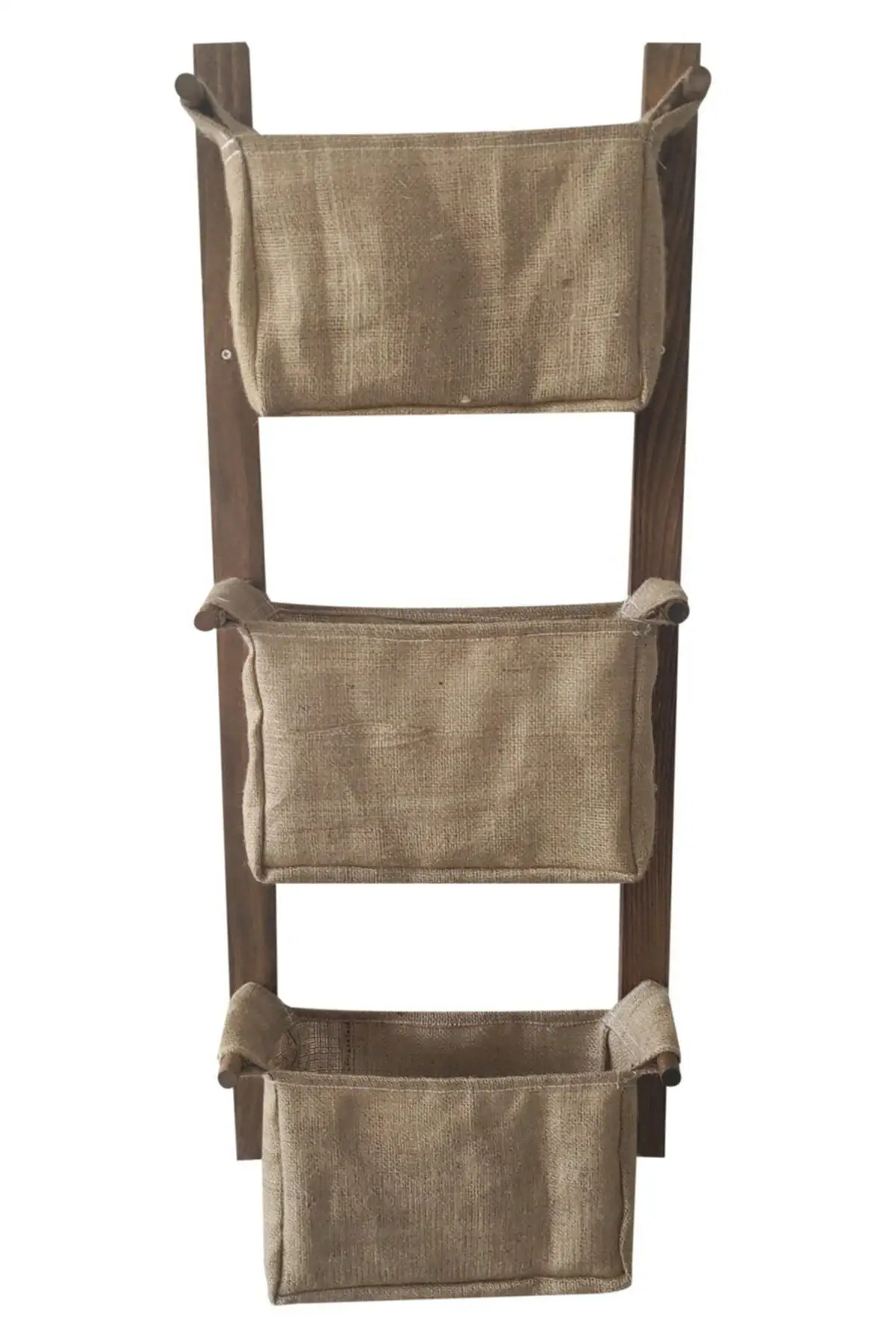 

Деревянный Органайзер с тканевой корзиной 3,(джут) Ванная комната, кухонный Органайзер