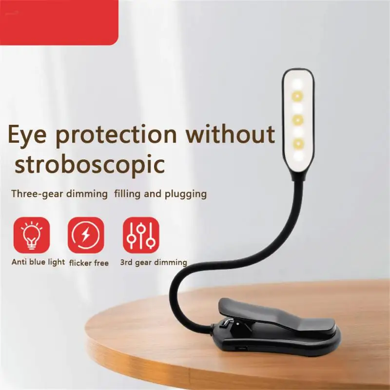 

Night Light Black Flexible Adjustable Usb Rechargeable Bedroom Decoration Led Light 5w With Goosenecks Clip Household Tools