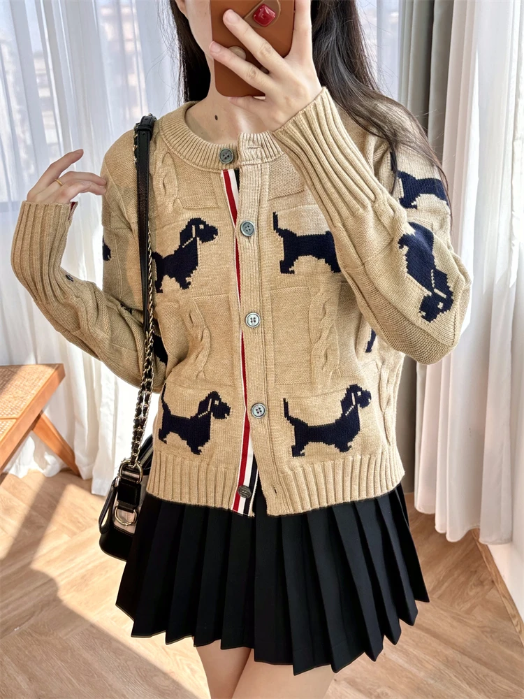 [Восстанавливающийся универсальный] ~ Дизайнерский жаккардовый кардиган с