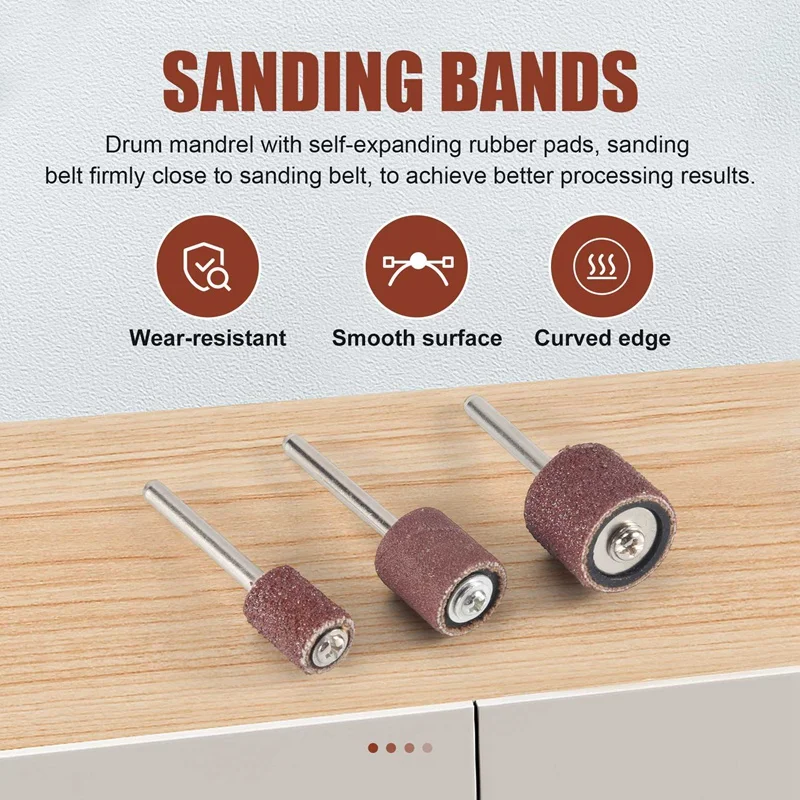 Набор из 132 шт. барабанных шлифовальных станков с бесплатной коробкой включая 120